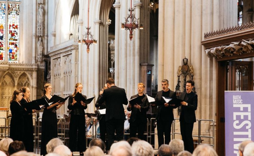 Singing performance at Bath International Music Festival